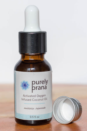 Activated Oxygen infused Coconut Oil, purely prana, coconut oil, organic skin care, organic oils