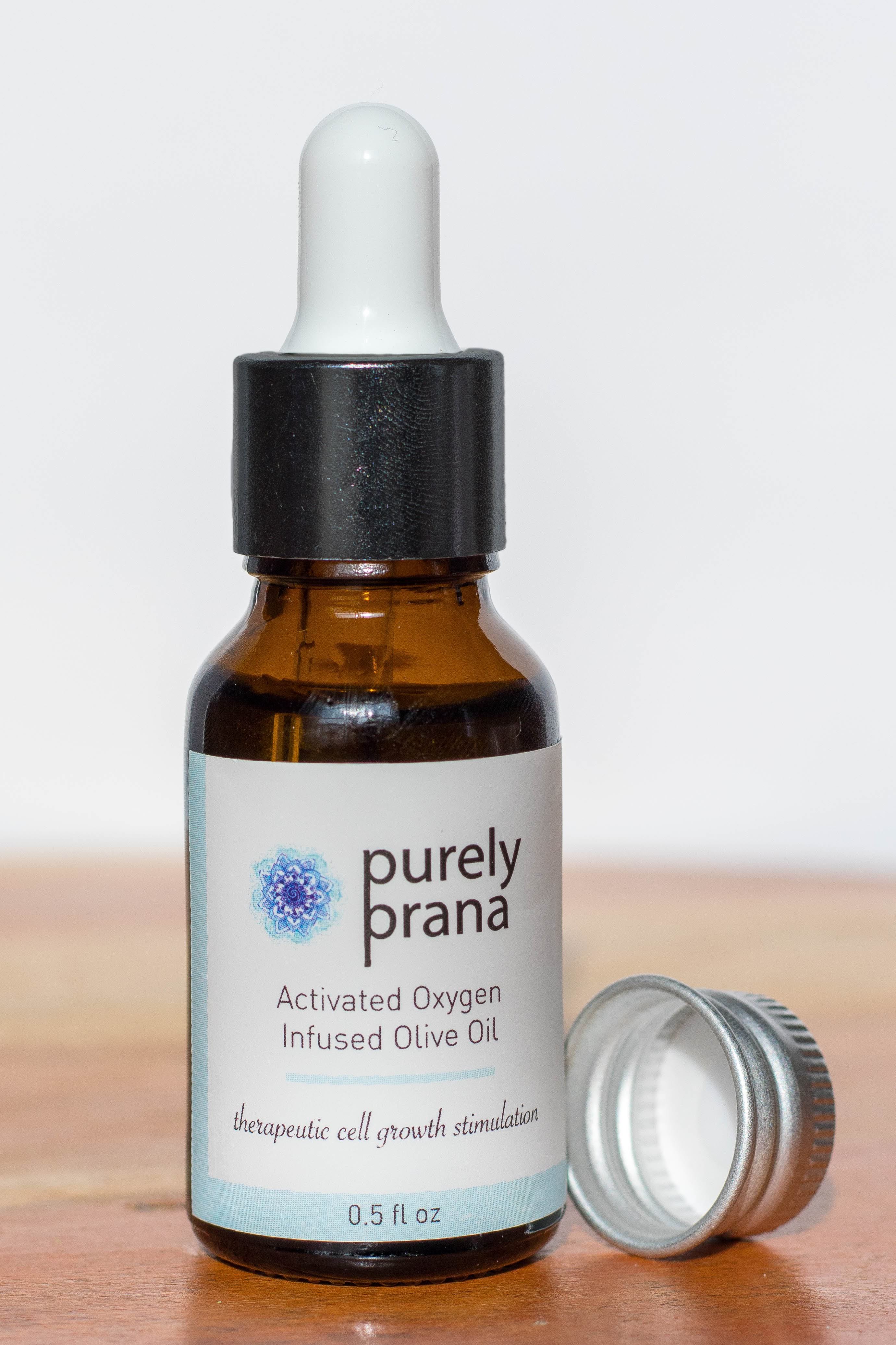 Activated Oxygen infused Olive Oil, purely prana oil, olive oil, organic oil, organic skincare products