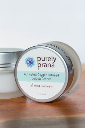 Activated Oxygen Infused Jojoba Cream, purely prana, organic skin care cream, all natural skin care products